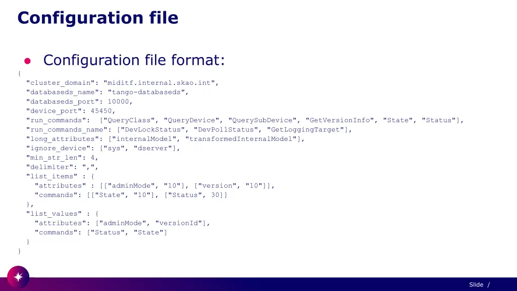 configuration file