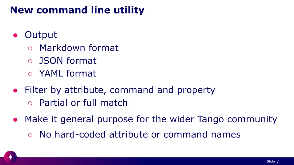new command line utility 1