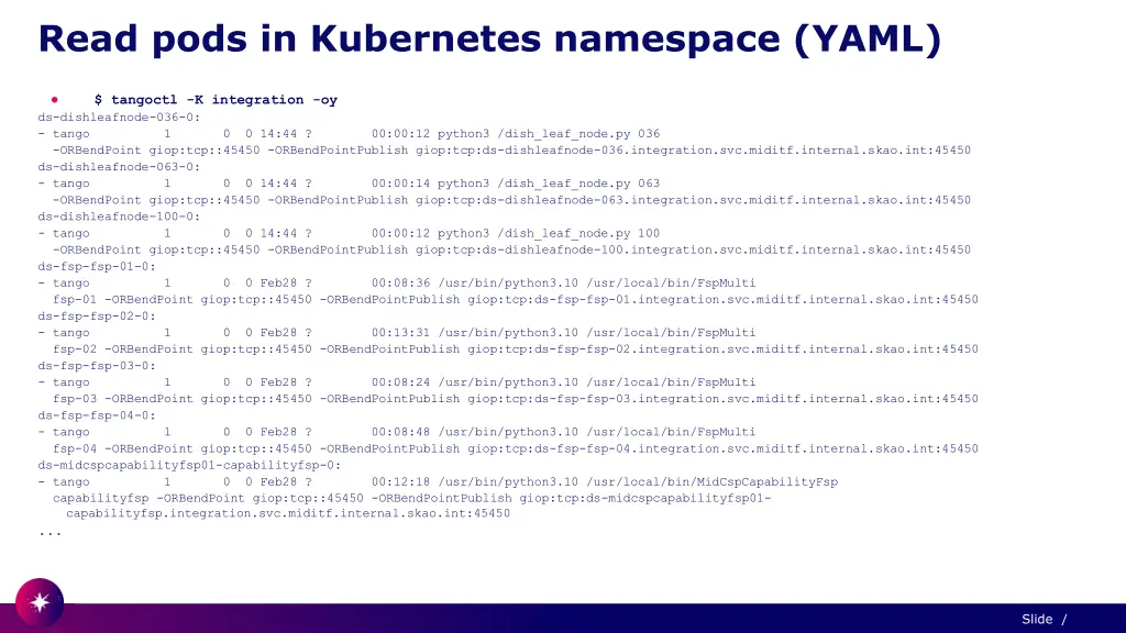 read pods in kubernetes namespace yaml