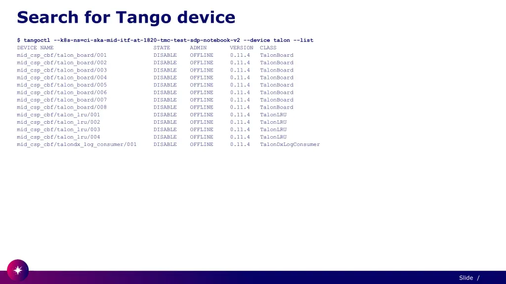 search for tango device