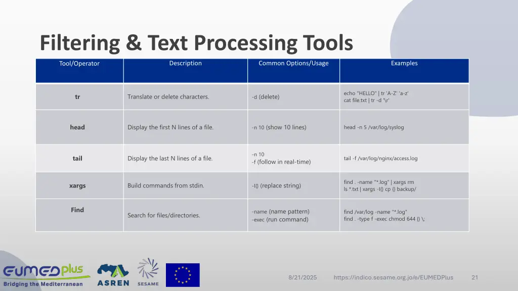 filtering text processing tools 1
