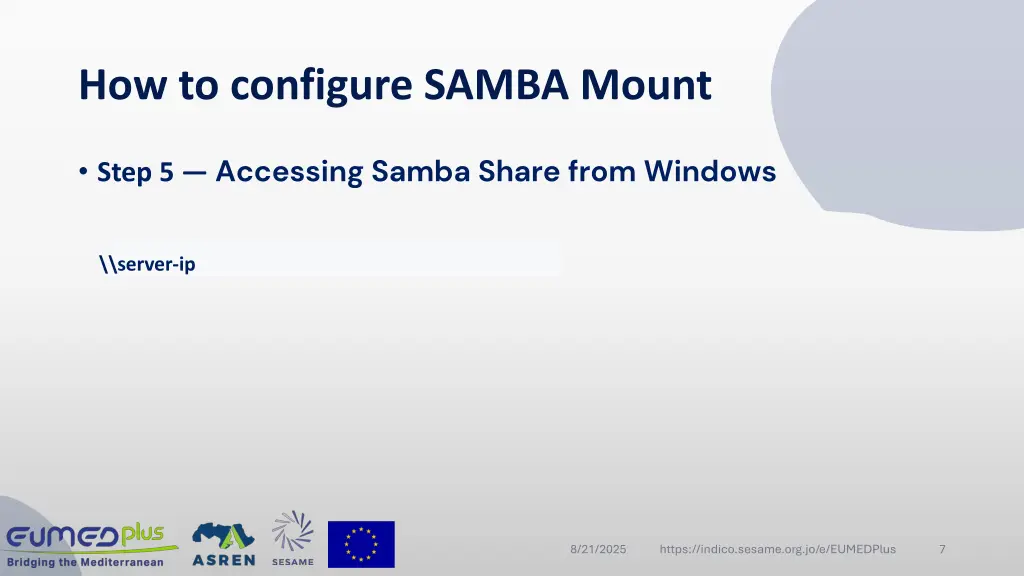 how to configure samba mount 3