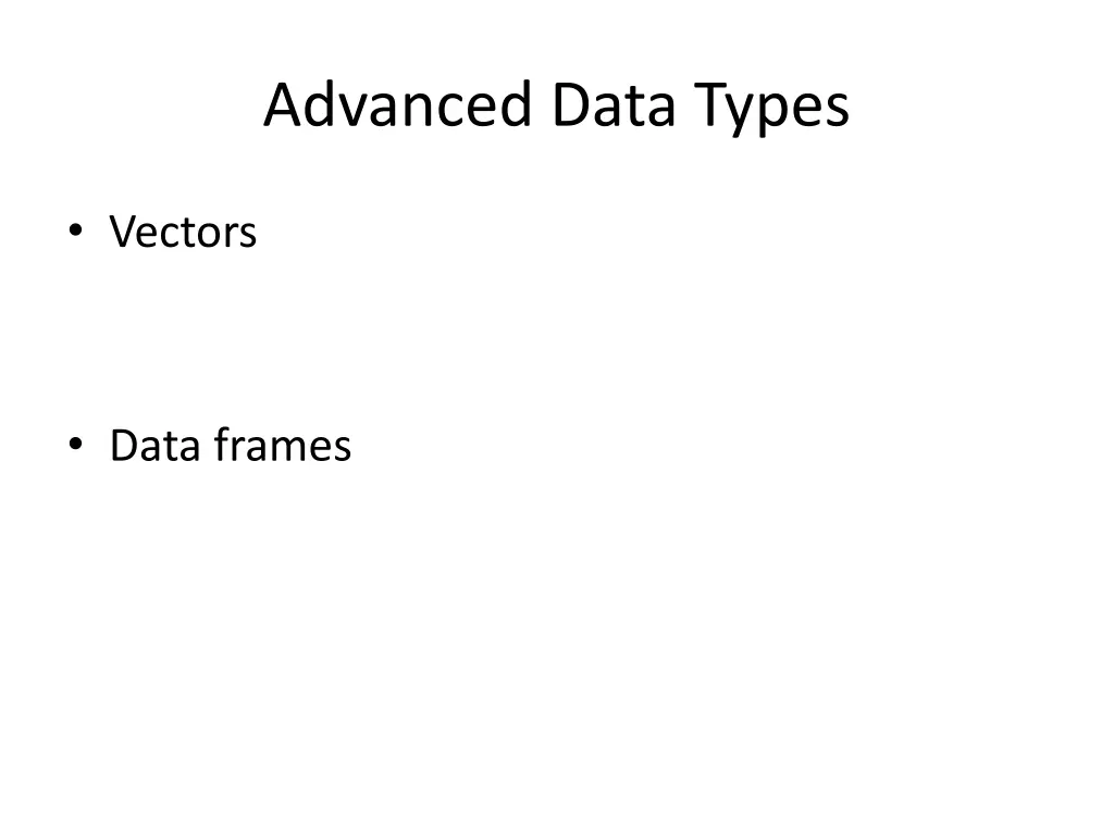 advanced data types