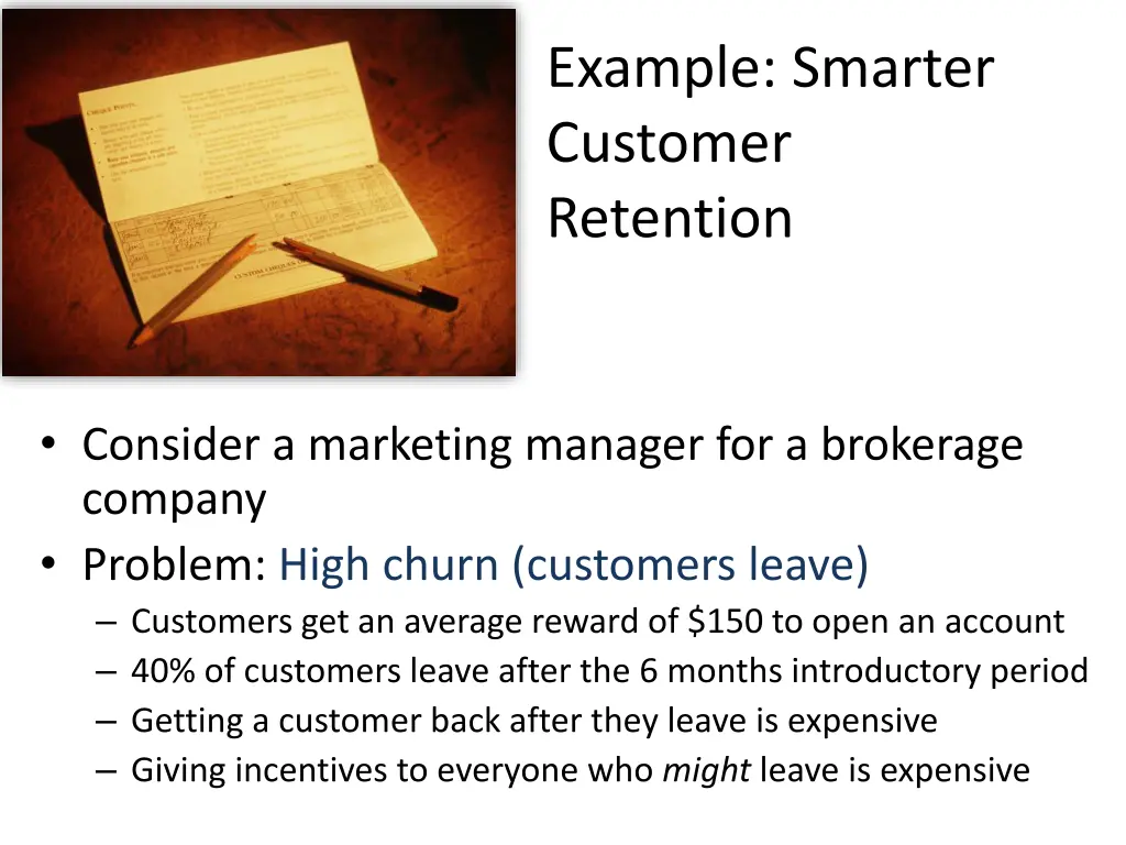 example smarter customer retention