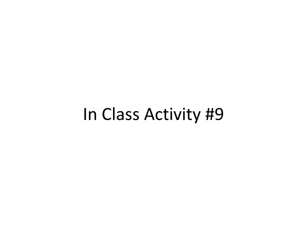 in class activity 9