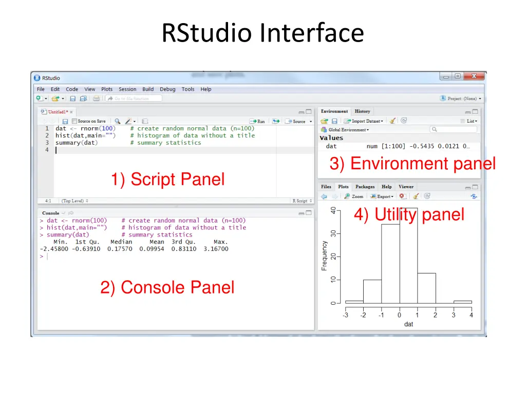 rstudio interface