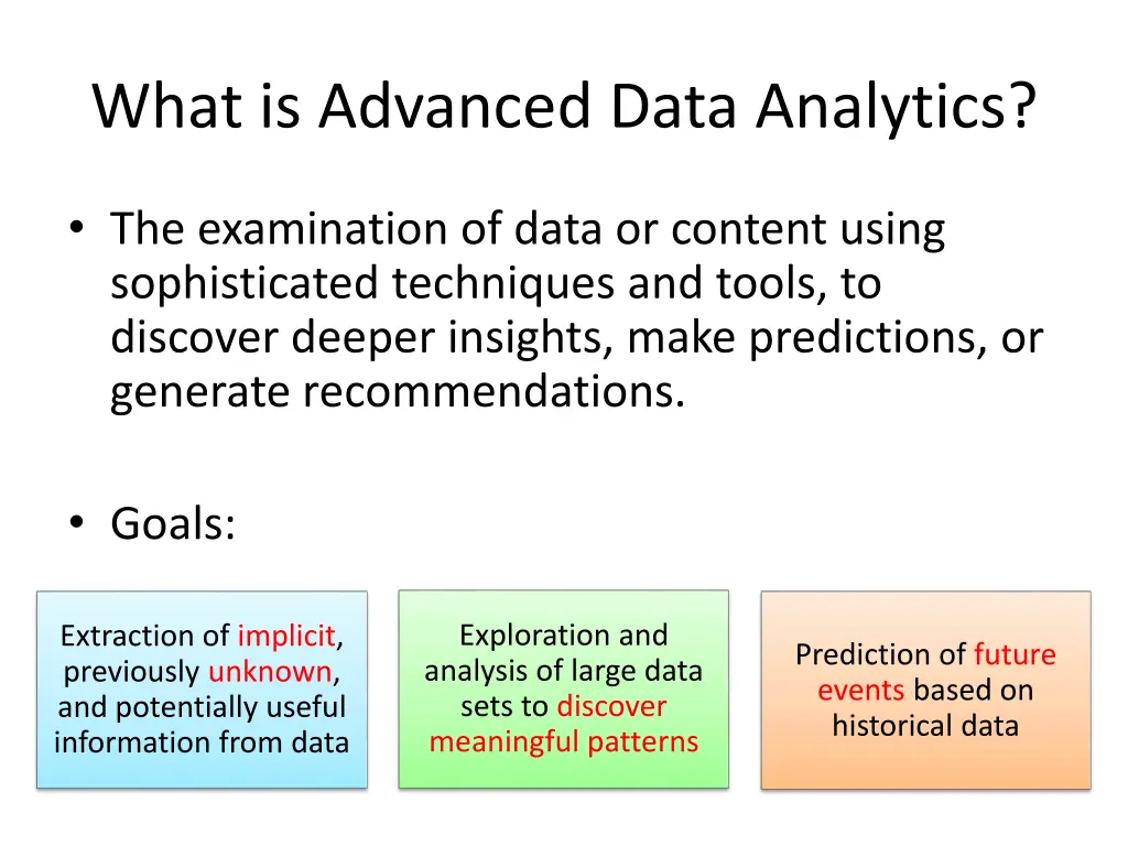 what is advanced data analytics