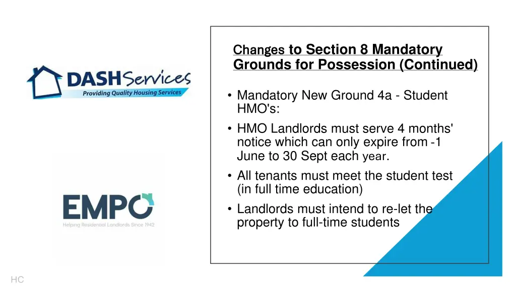 changes changes to section 8 mandatory grounds