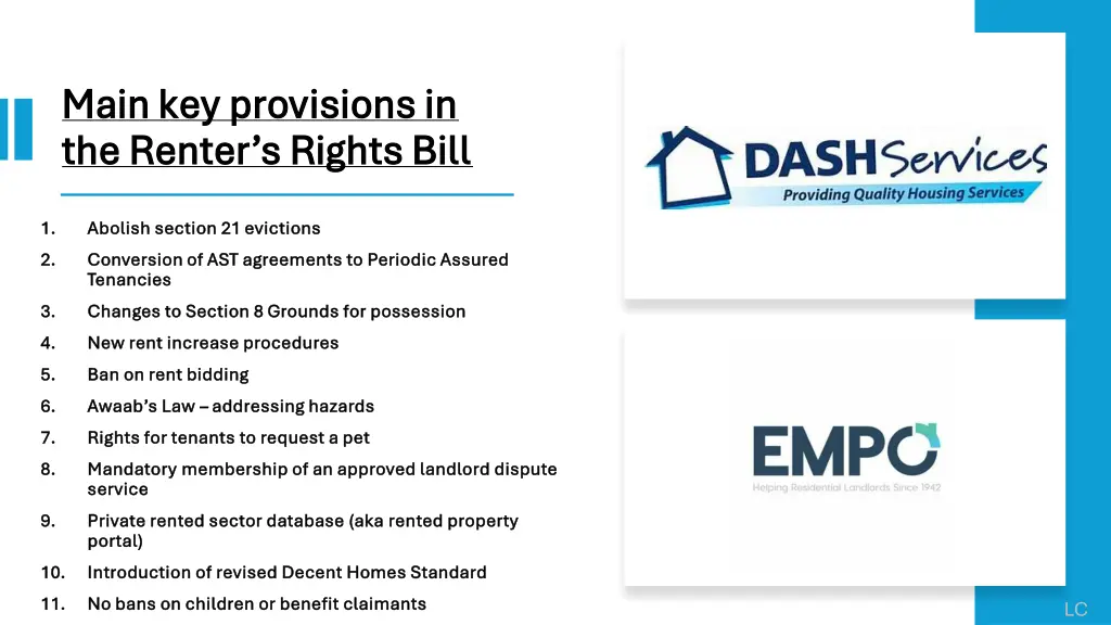 main key provisions in main key provisions