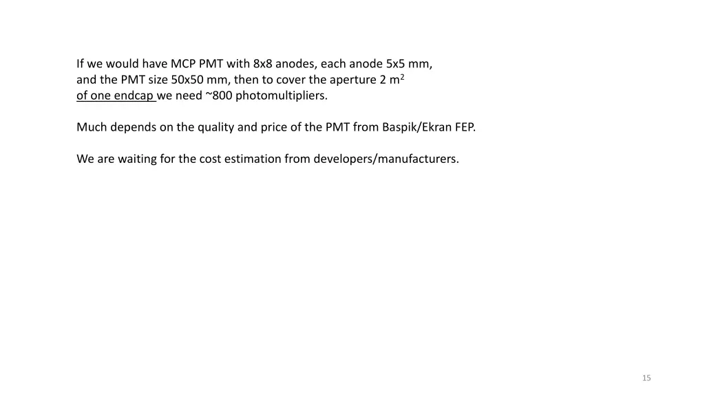 if we would have mcp pmt with 8x8 anodes each