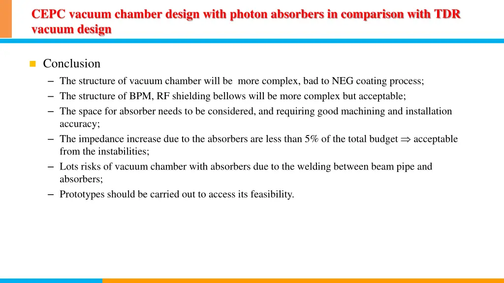 cepc vacuum chamber design with photon absorbers 2