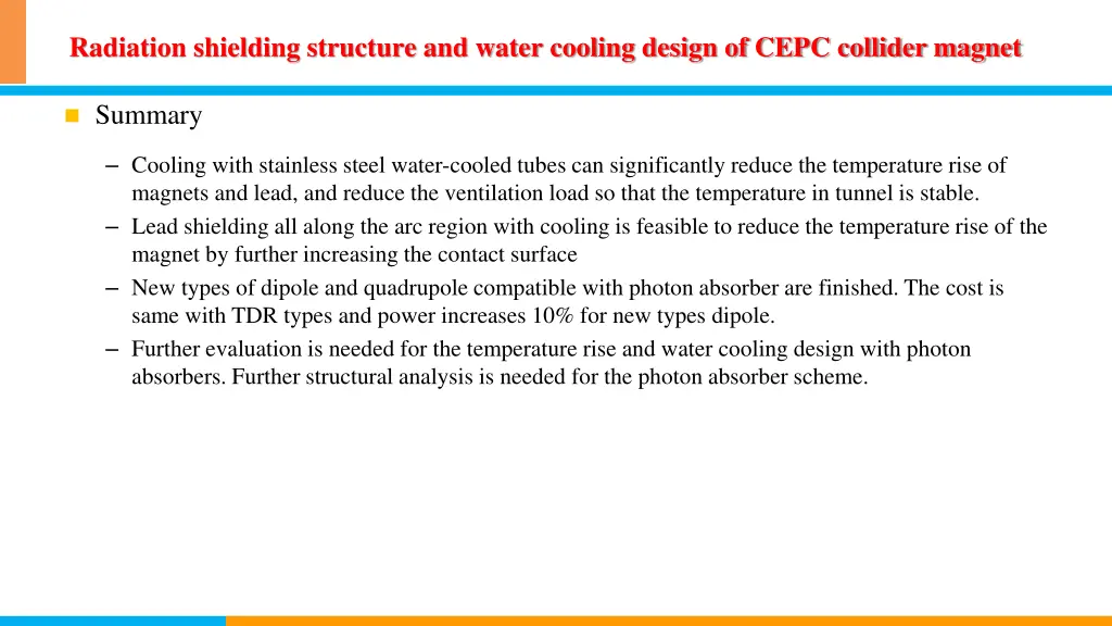 radiation shielding structure and water cooling 1
