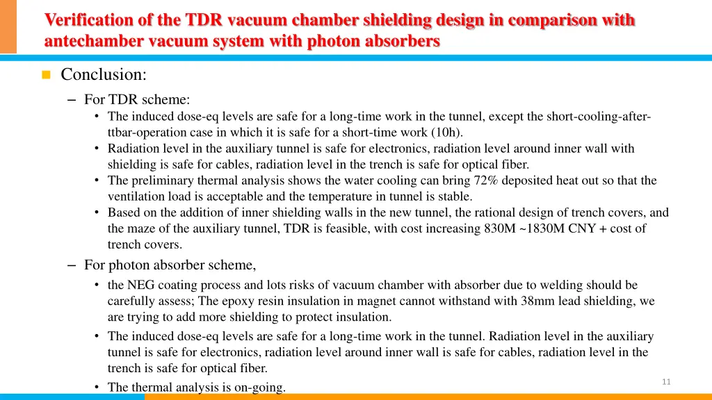 verification of the tdr vacuum chamber shielding 2