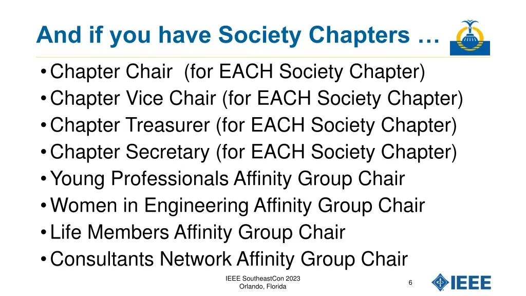 and if you have society chapters