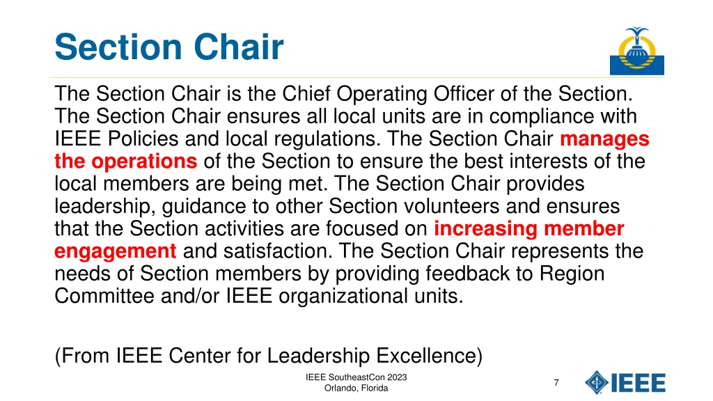 section chair