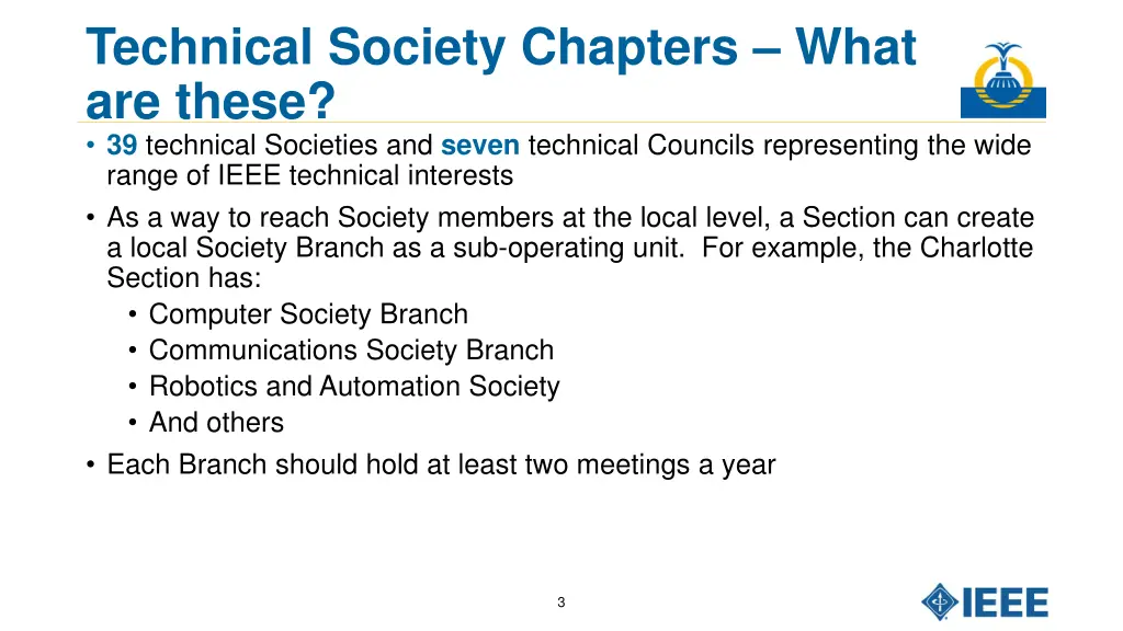 technical society chapters what are these