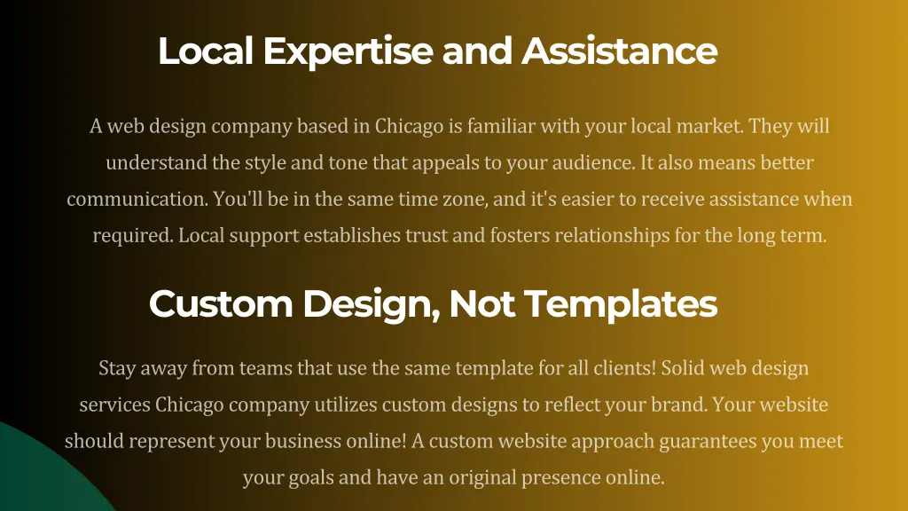 local expertise and assistance
