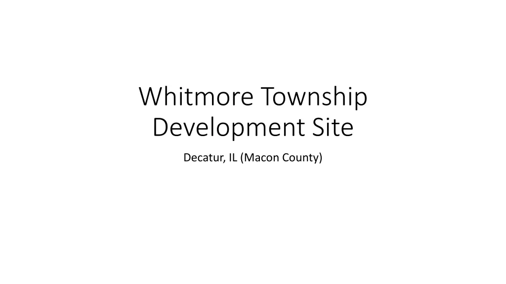 whitmore township development site