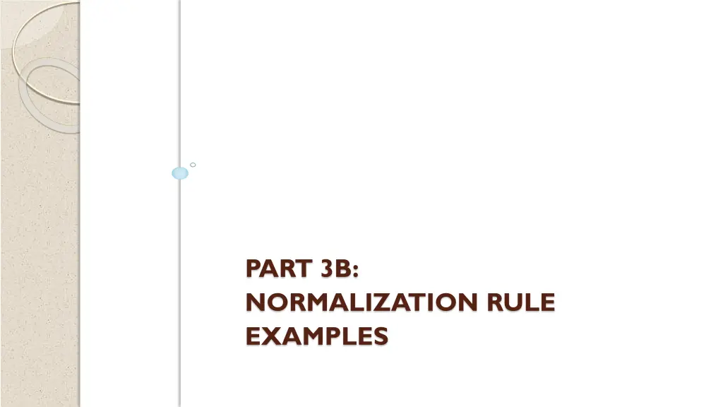 part 3b normalization rule examples