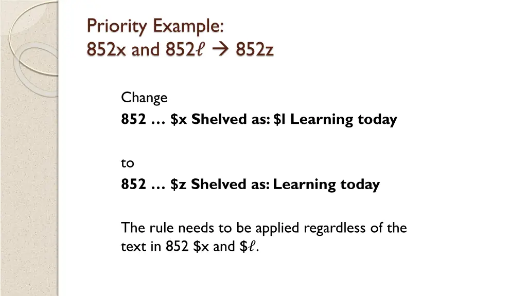 priority example 852x and 852 852z