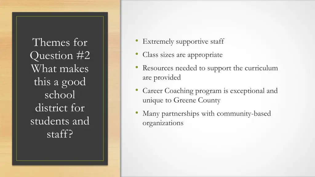 themes for question 2 what makes this a good