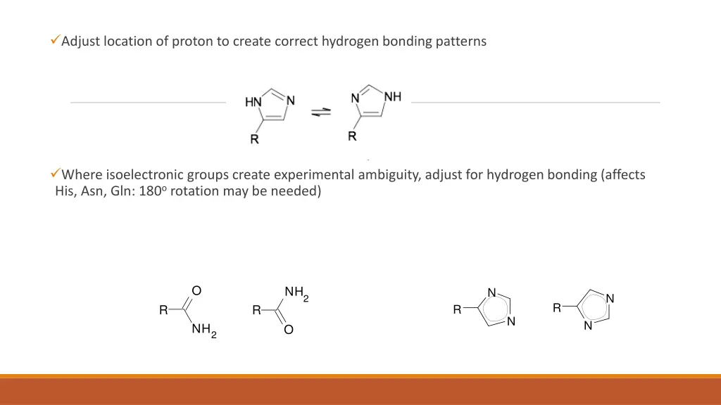 adjust location of proton to create correct
