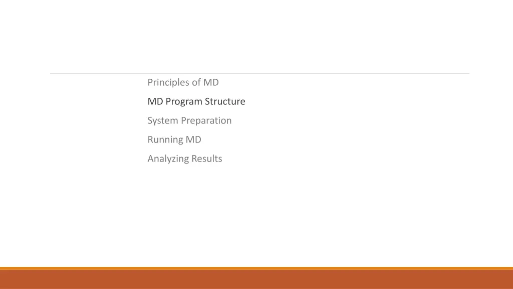 principles of md