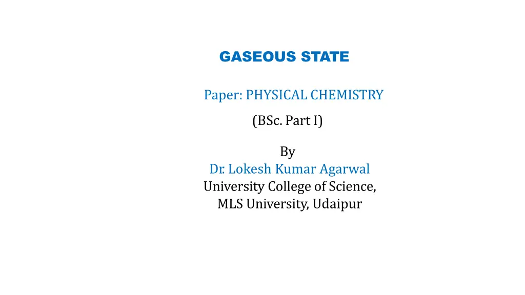 gaseous state