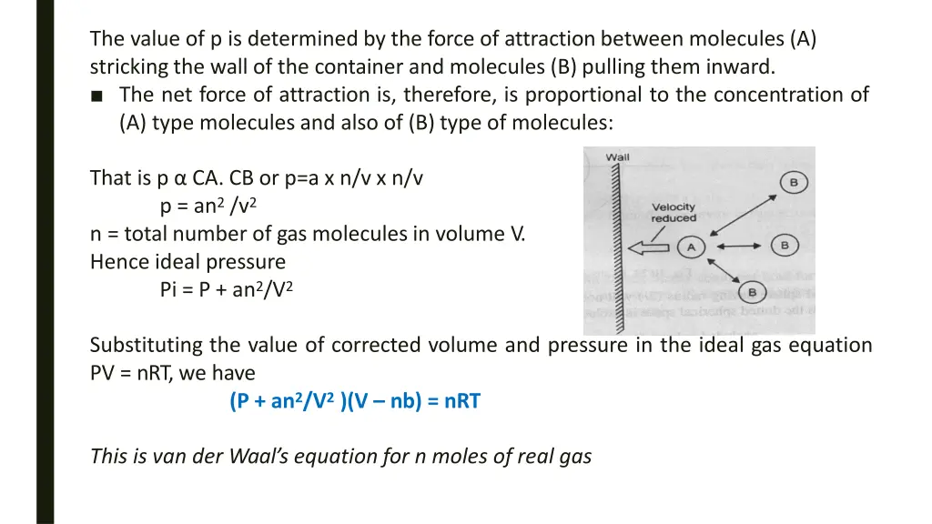 the value of p is determined by the force