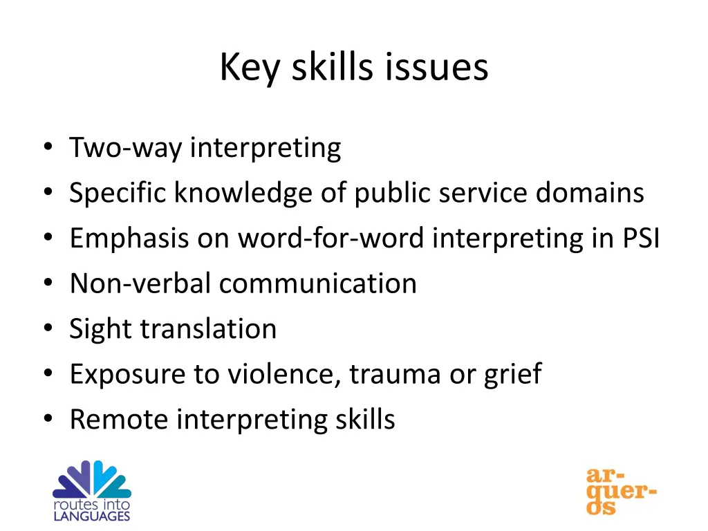 key skills issues