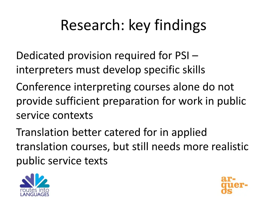research key findings