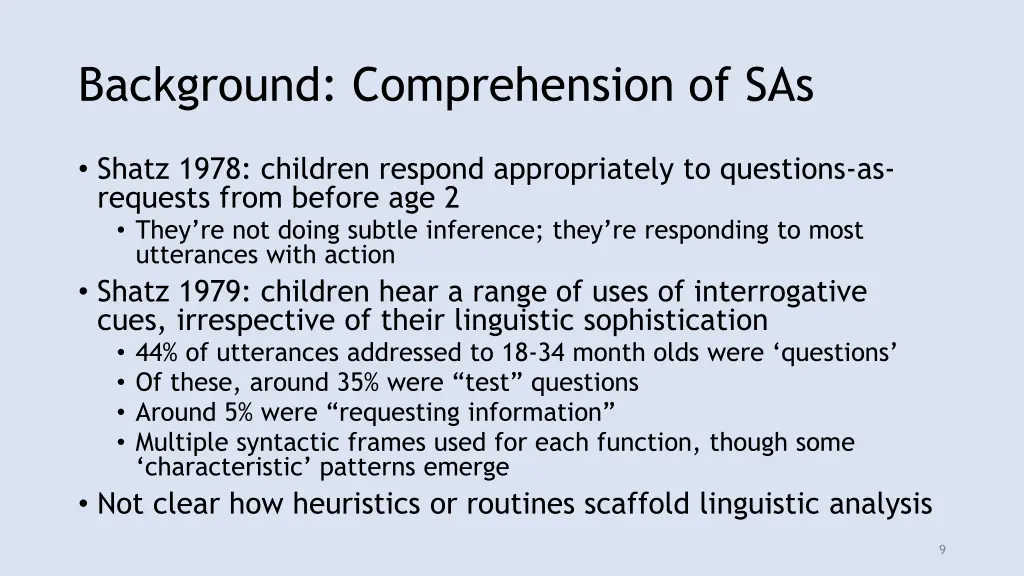 background comprehension of sas