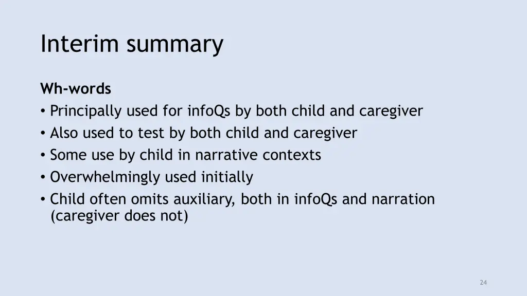 interim summary