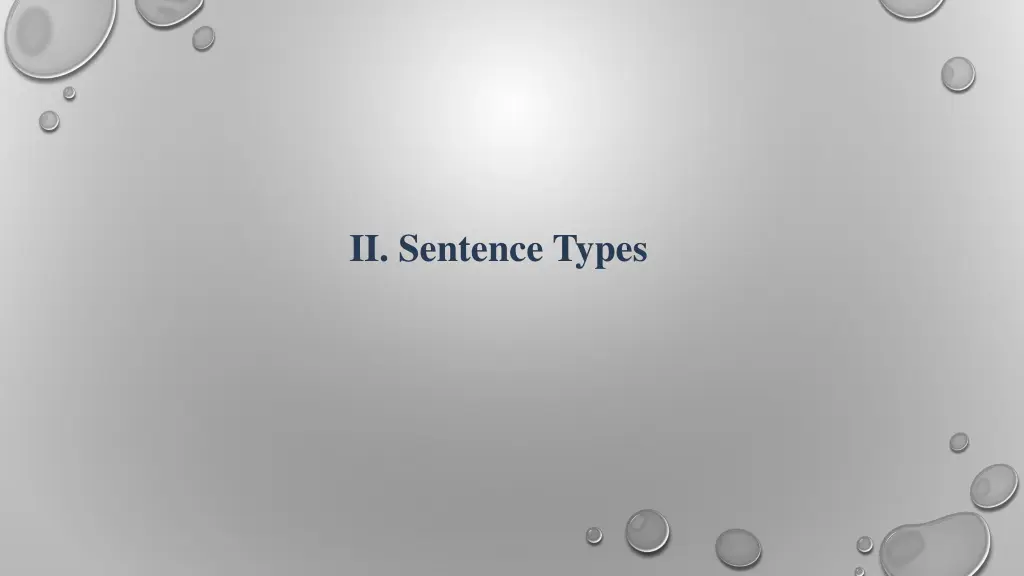 ii sentence types