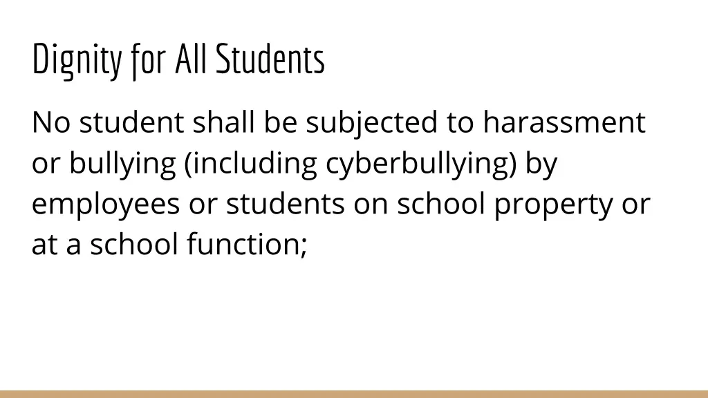 dignity for all students