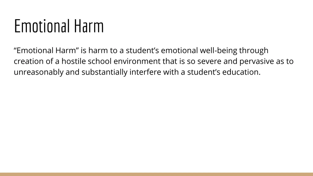 emotional harm