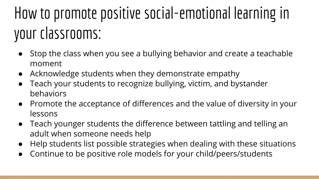 how to promote positive social emotional learning