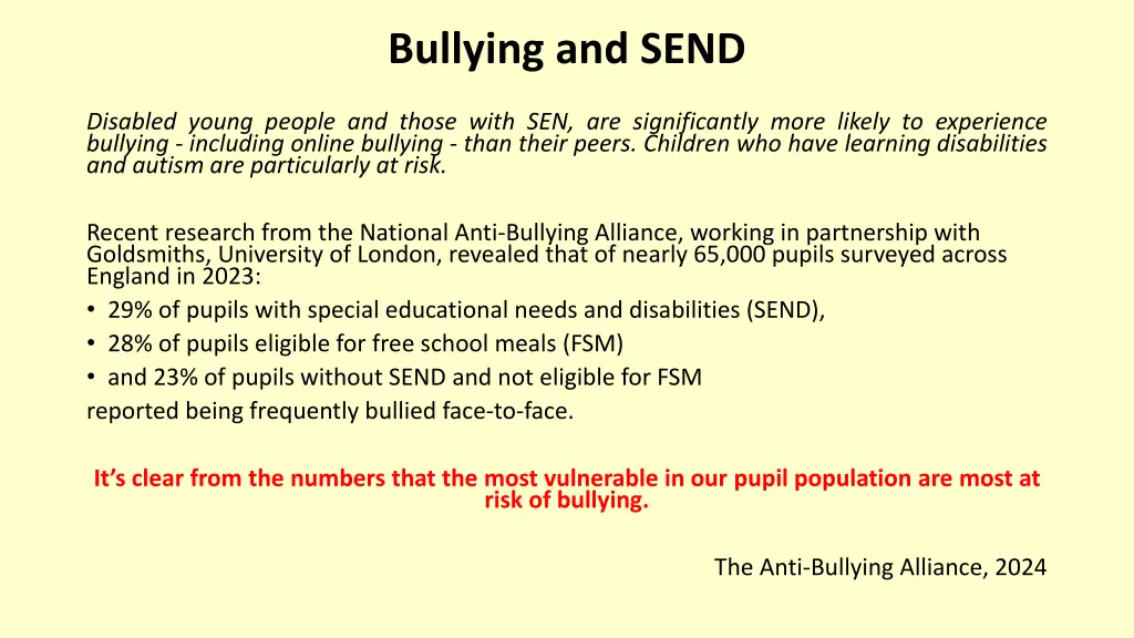 bullying and send