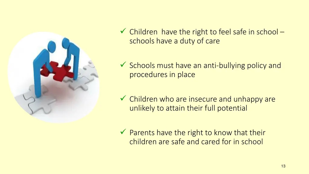 children have the right to feel safe in school