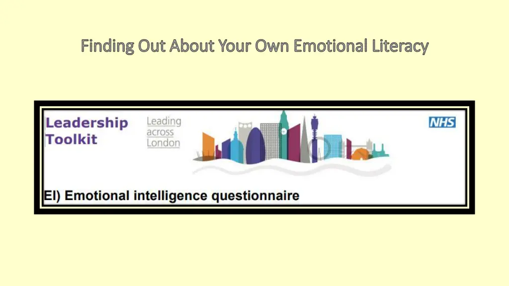 finding out about your own emotional literacy