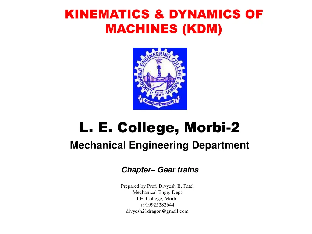 kinematics dynamics of machines kdm