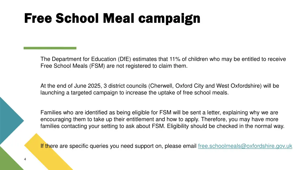free school meal campaign free school meal
