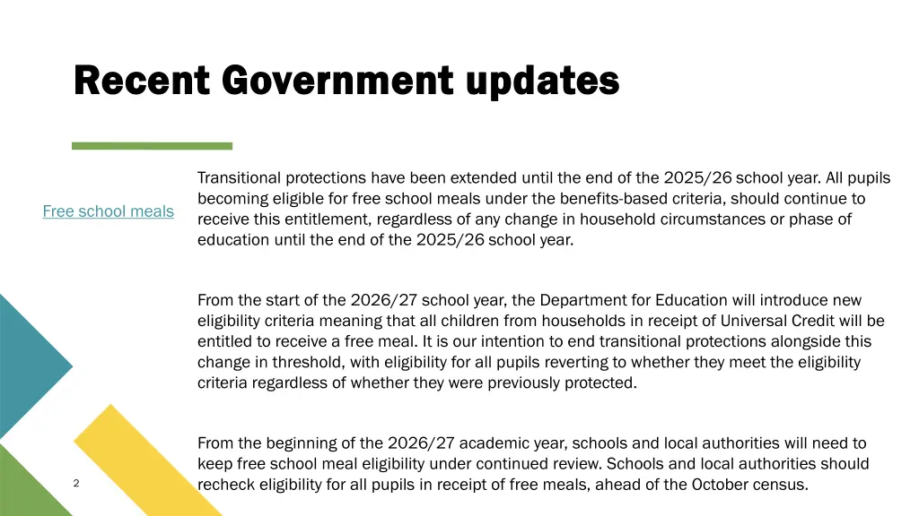 recent government updates recent government