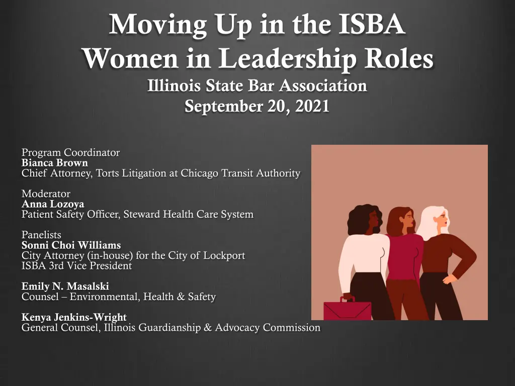 moving up in the isba women in leadership roles