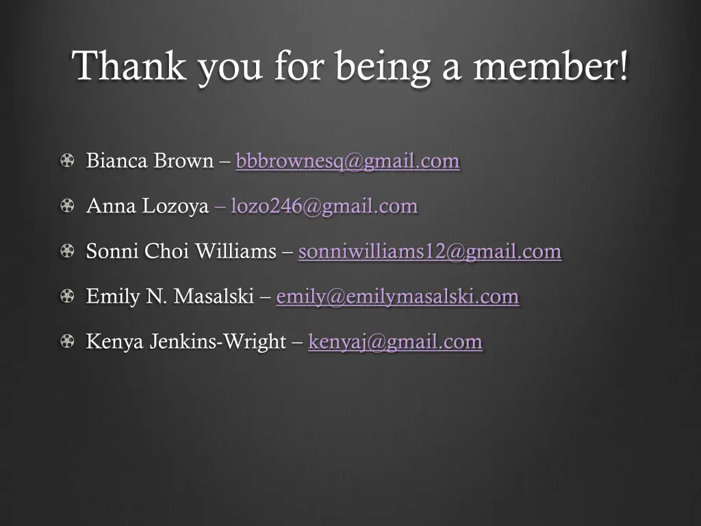 thank you for being a member