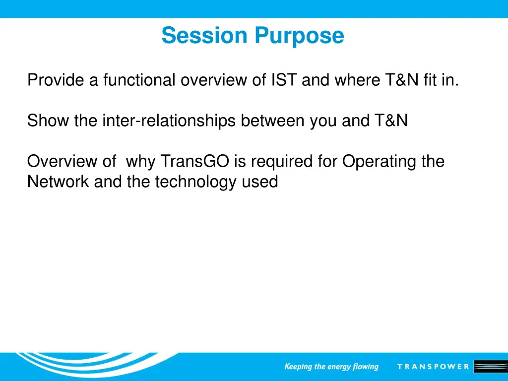 session purpose