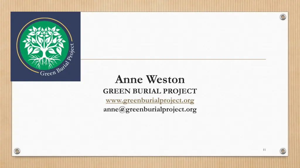 anne weston green burial project