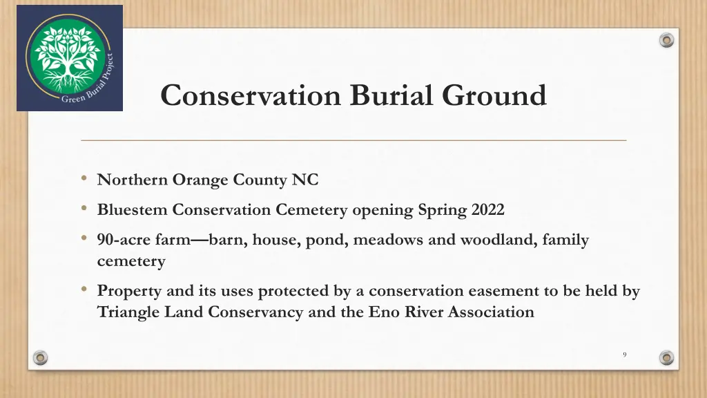 conservation burial ground