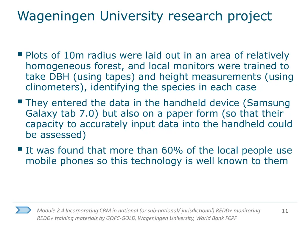 wageningen university research project 1