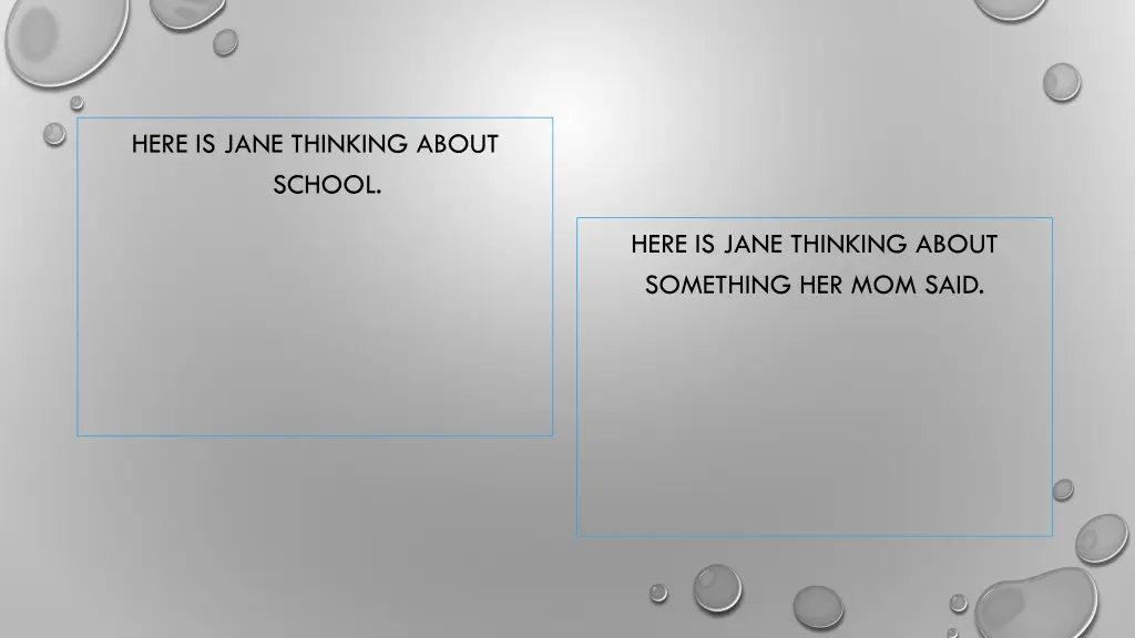 here is jane thinking about school